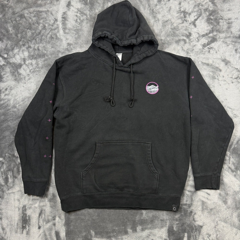 Cloak Hoodie Mens Large Black Pink Hidden In Plain Sight Graphic Sweatshirt